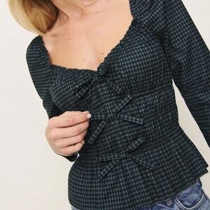 Reformation Lauryn Top Blue - Size 12